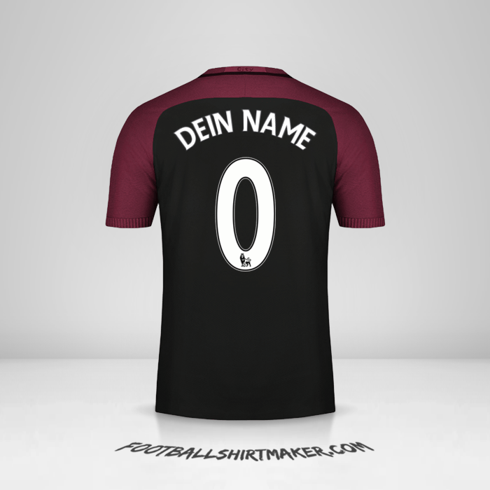 Trikot Manchester City 2016/17 II -  dein name - 0