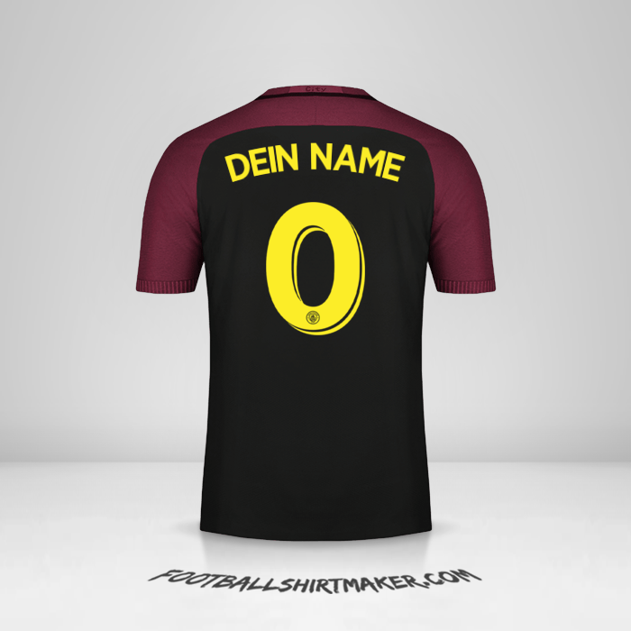 Trikot Manchester City 2016/17 Cup II -  dein name - 0