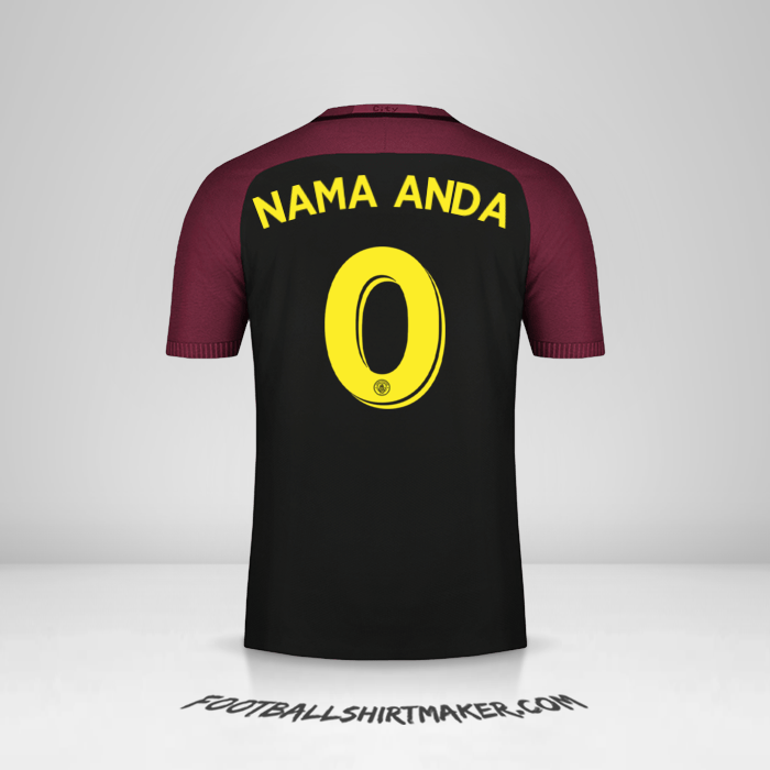 Jersey Manchester City 2016/17 Cup II -  nama anda - 0