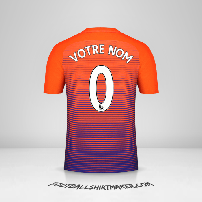 Maillot Manchester City 2016/17 III -  votre nom - 0