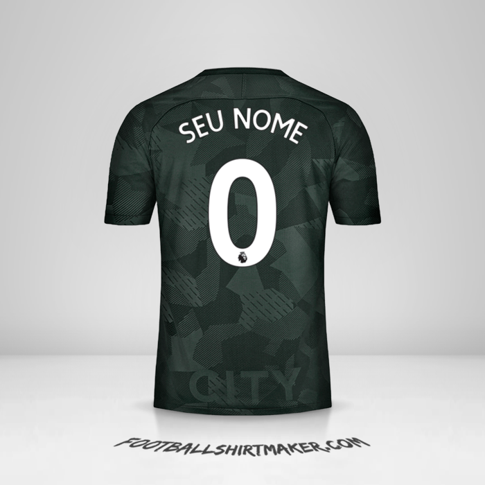 Camisa Manchester City 2017/18 III -  seu nome - 0