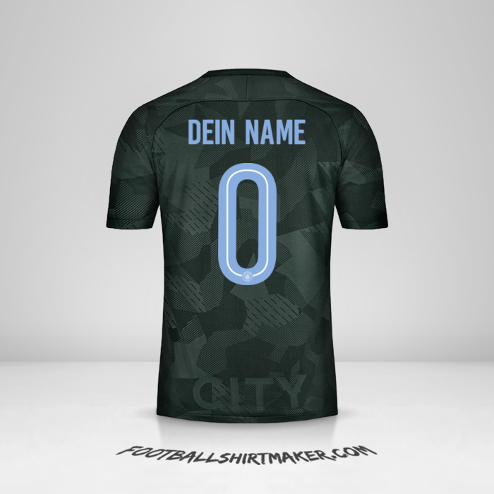 Trikot Manchester City 2017/18 Cup III -  dein name - 0