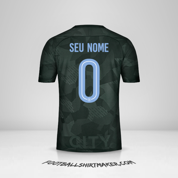 Camisa Manchester City 2017/18 Cup III -  seu nome - 0