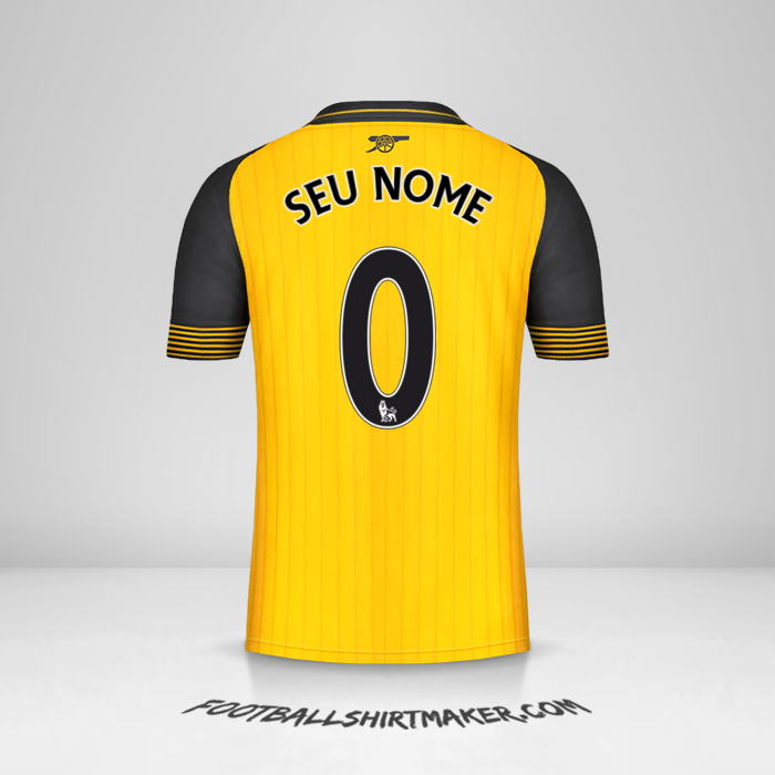 Camisa Arsenal 2016/17 II -  seu nome - 0