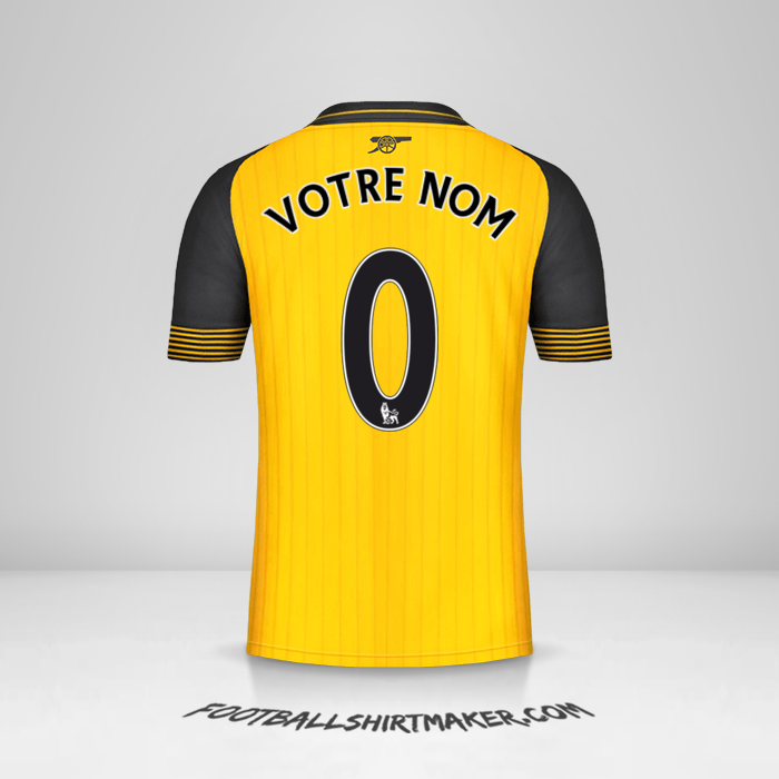 Maillot Arsenal 2016/17 II -  votre nom - 0