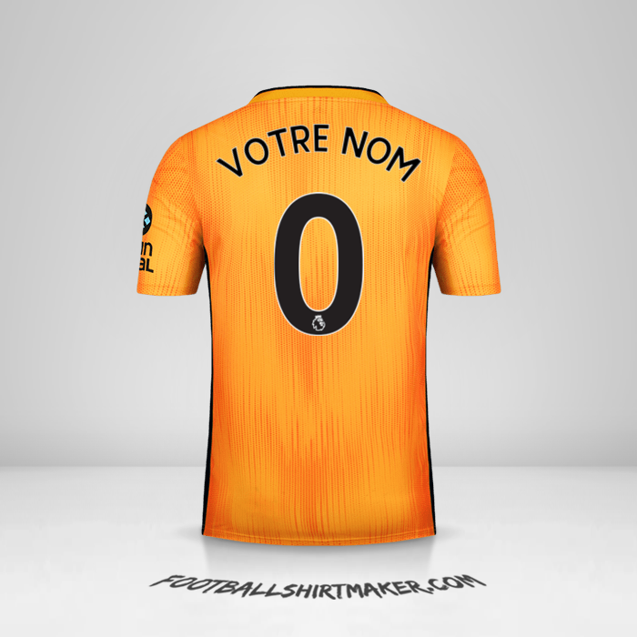 Maillot Wolverhampton Wanderers 2019/20 -  votre nom - 0