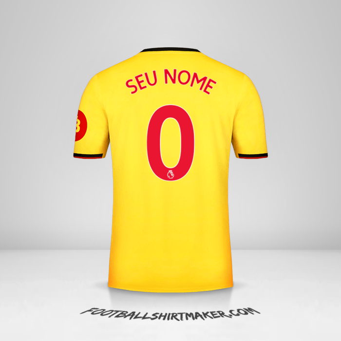 Camisa Watford FC 2019/20 -  seu nome - 0