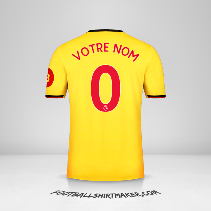 Maillot Watford FC 2019/20 -  votre nom - 0