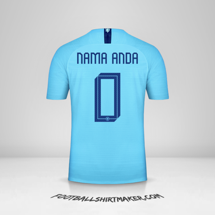 Jersey Belanda 2018/19 II -  nama anda - 0