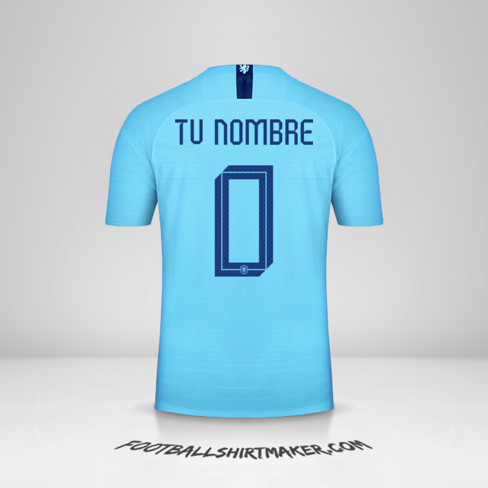 Camiseta Paises Bajos 2018/19 II -  tu nombre - 0