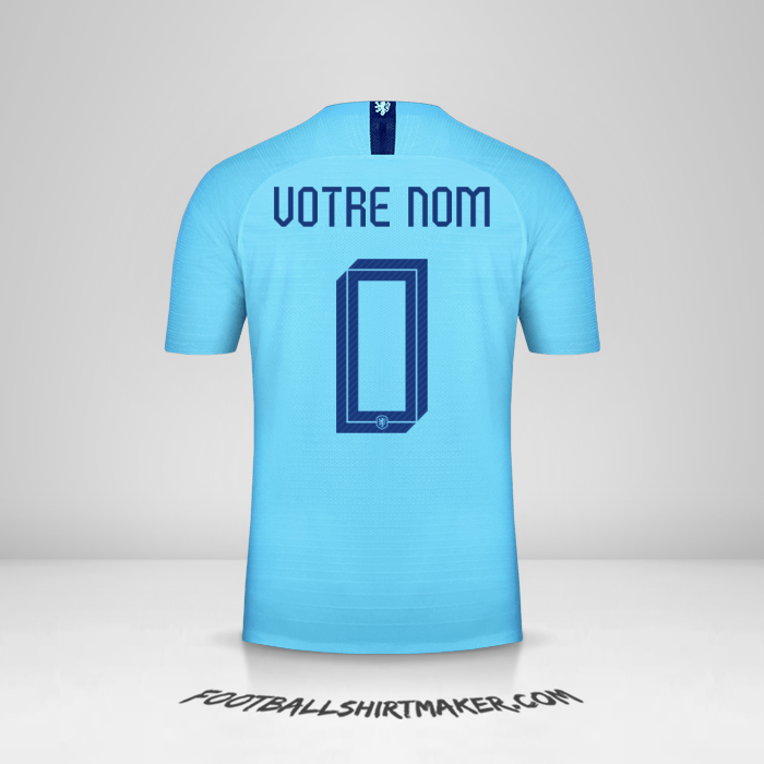 Maillot Pays-Bas 2018/19 II -  votre nom - 0