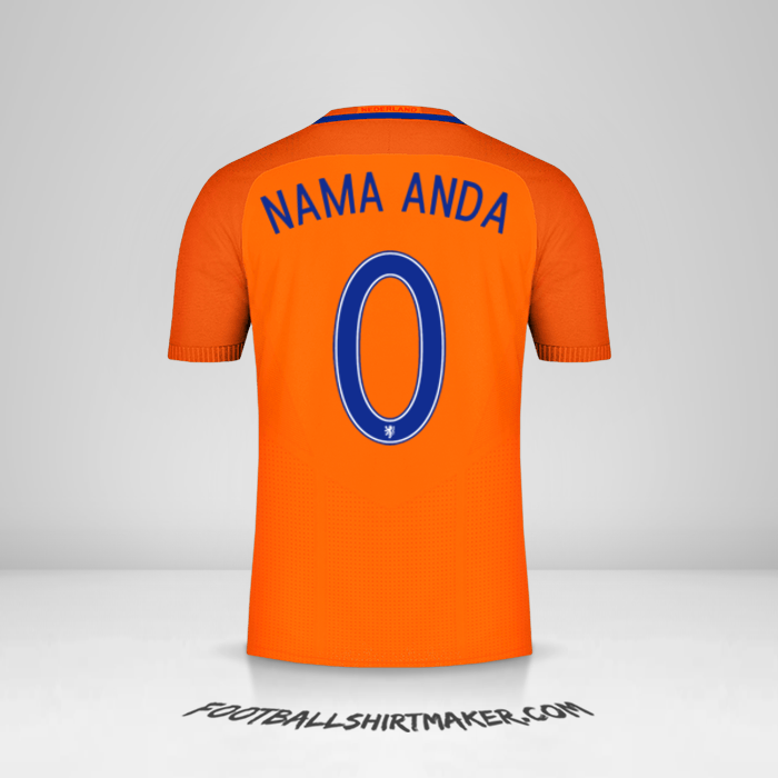 Jersey Belanda 2016 -  nama anda - 0