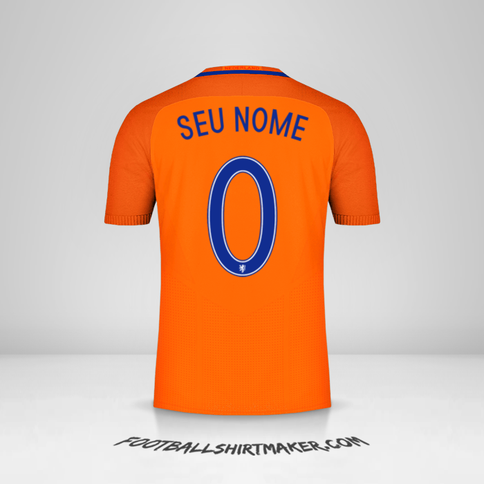 Camisa Países Baixos 2016 -  seu nome - 0