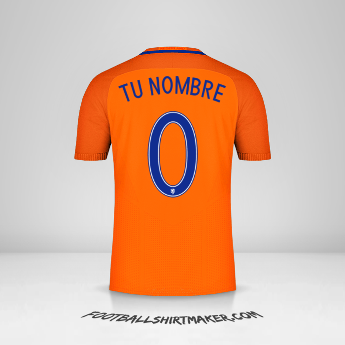 Camiseta Paises Bajos 2016 -  tu nombre - 0