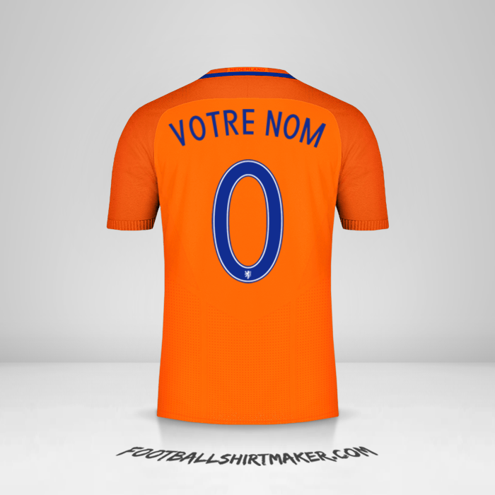 Maillot Pays-Bas 2016 -  votre nom - 0