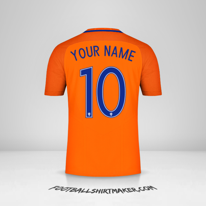 Netherlands 2016 shirt number 10 your name