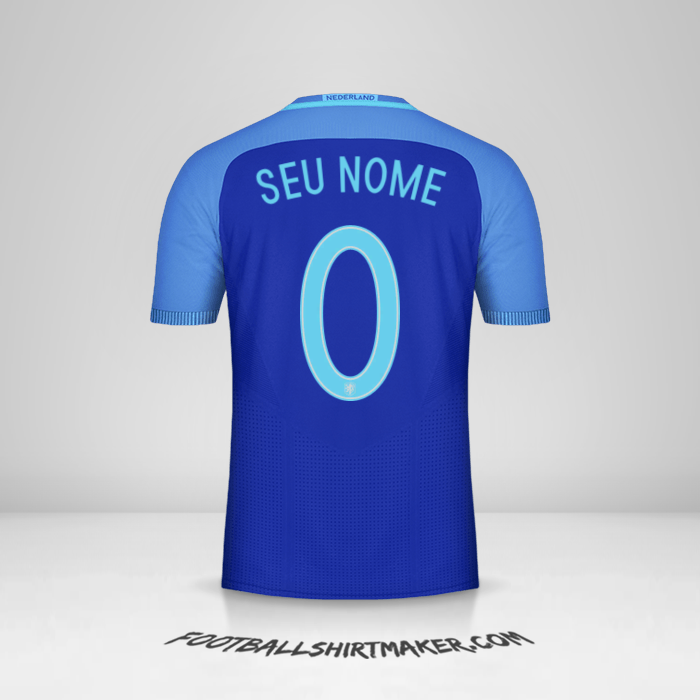 Camisa Países Baixos 2016 II -  seu nome - 0