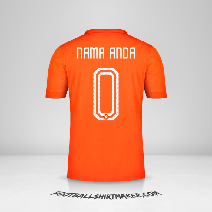 Jersey Belanda 2014/15 -  nama anda - 0