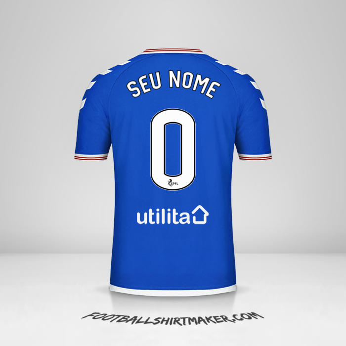 Camisa Rangers FC 2019/20 -  seu nome - 0