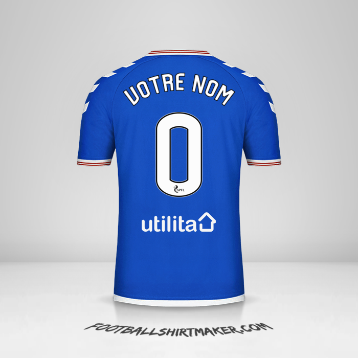 Maillot Rangers FC 2019/20 -  votre nom - 0