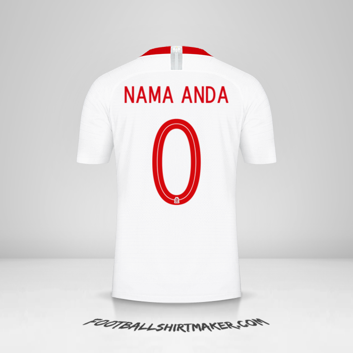 Jersey Polandia 2018 -  nama anda - 0