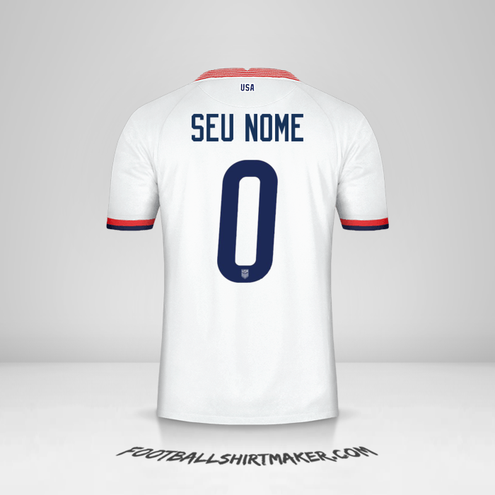 Camisa Estados Unidos 2020 -  seu nome - 0