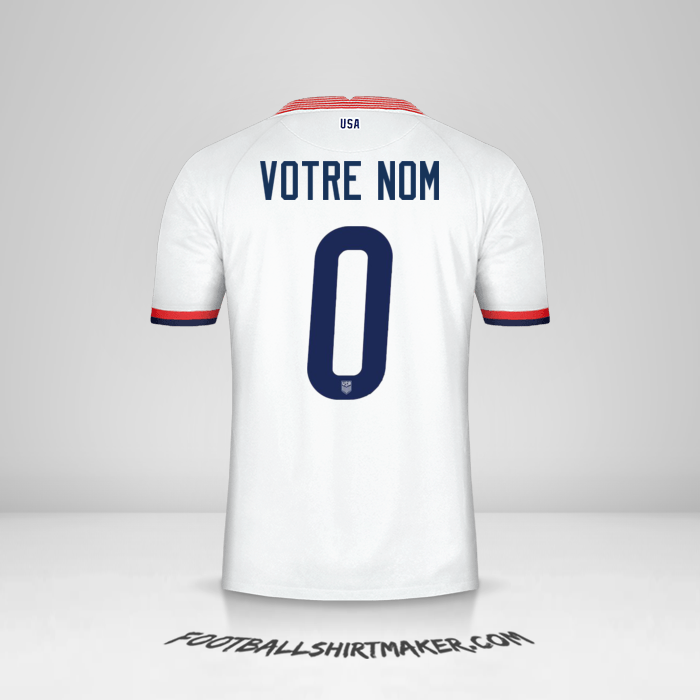 Maillot États-Unis 2020 -  votre nom - 0