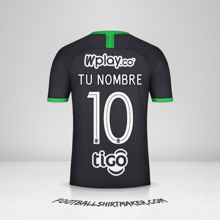 Jersey Atletico Nacional 2020 III número 10 tu nombre