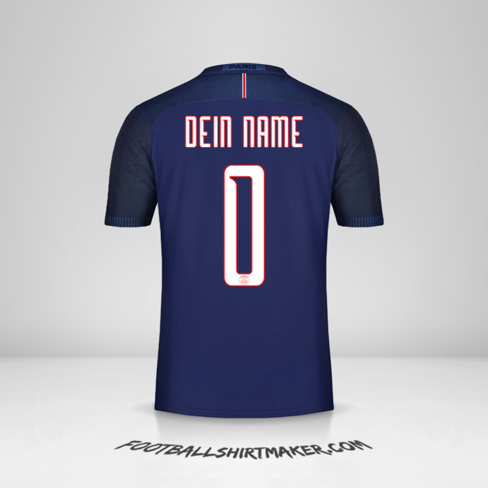 Trikot Paris Saint Germain 2016/17 Cup -  dein name - 0