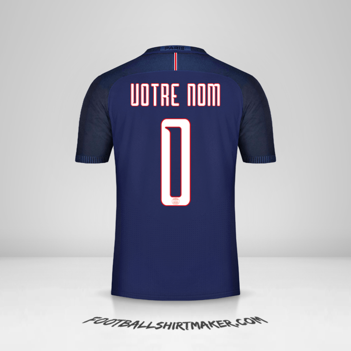 Maillot Paris Saint Germain 2016/17 Cup -  votre nom - 0