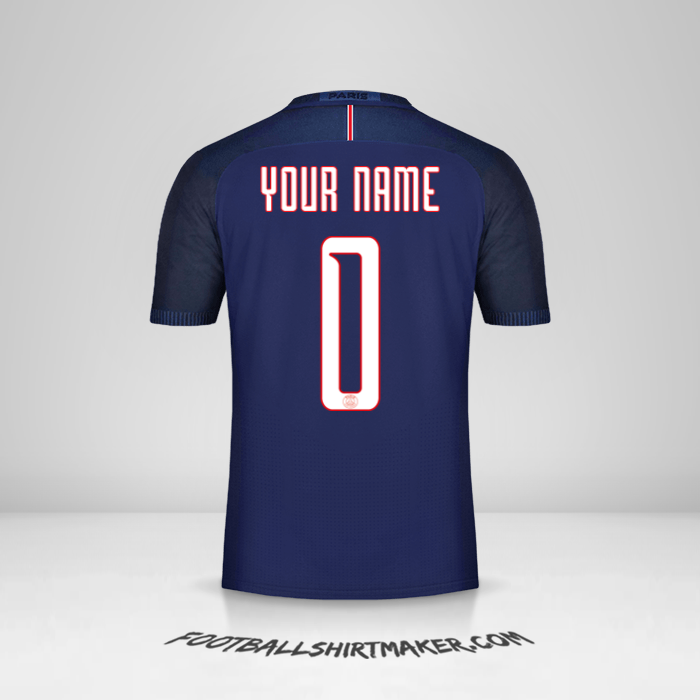 Shirt Paris Saint Germain 2016/17 Cup -  your name - 0