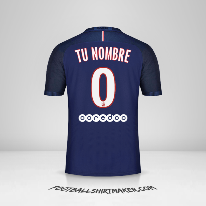 Camiseta Paris Saint Germain 2016/17 -  tu nombre - 0