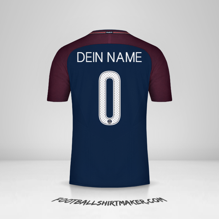 Trikot Paris Saint Germain 2017/18 Cup -  dein name - 0