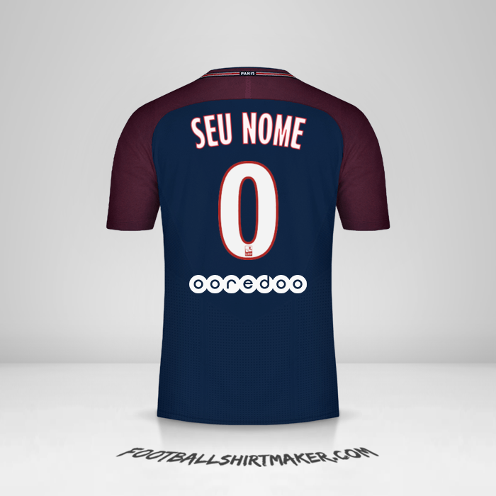 Camisa Paris Saint Germain 2017/18 -  seu nome - 0