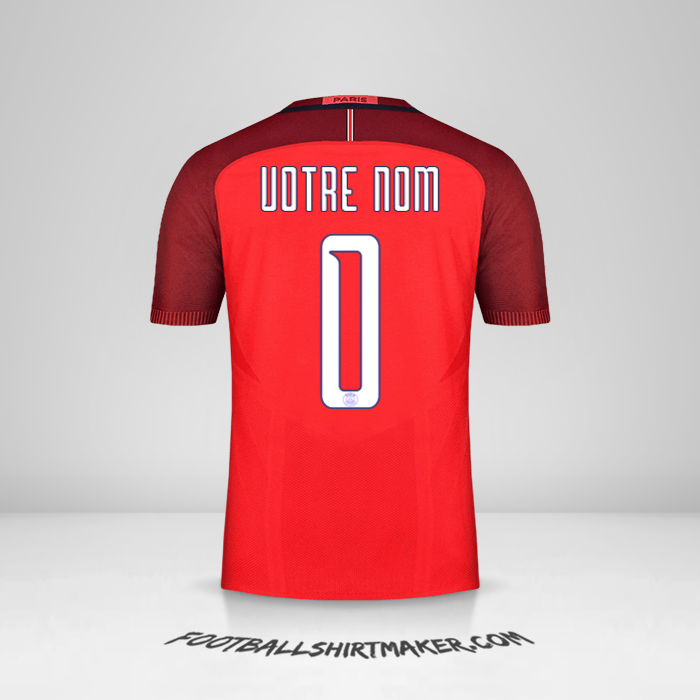 Maillot Paris Saint Germain 2016/17 Cup II -  votre nom - 0