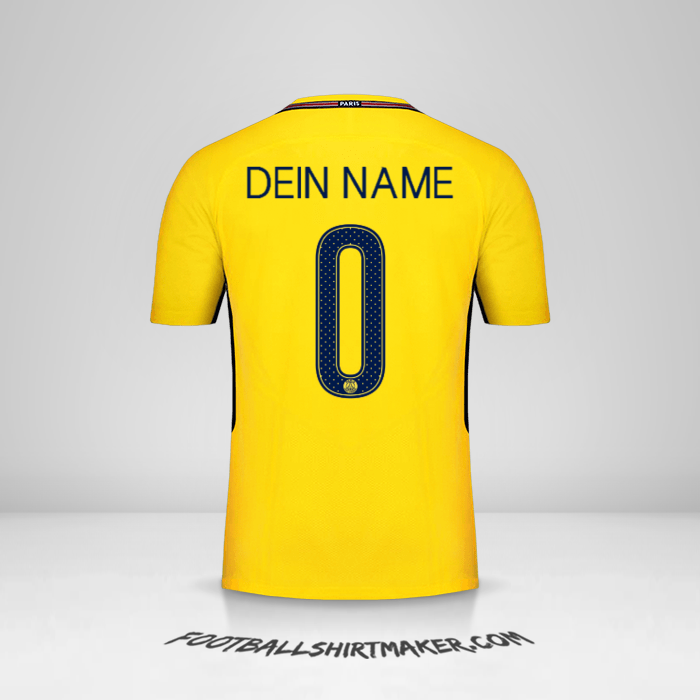 Trikot Paris Saint Germain 2017/18 Cup II -  dein name - 0