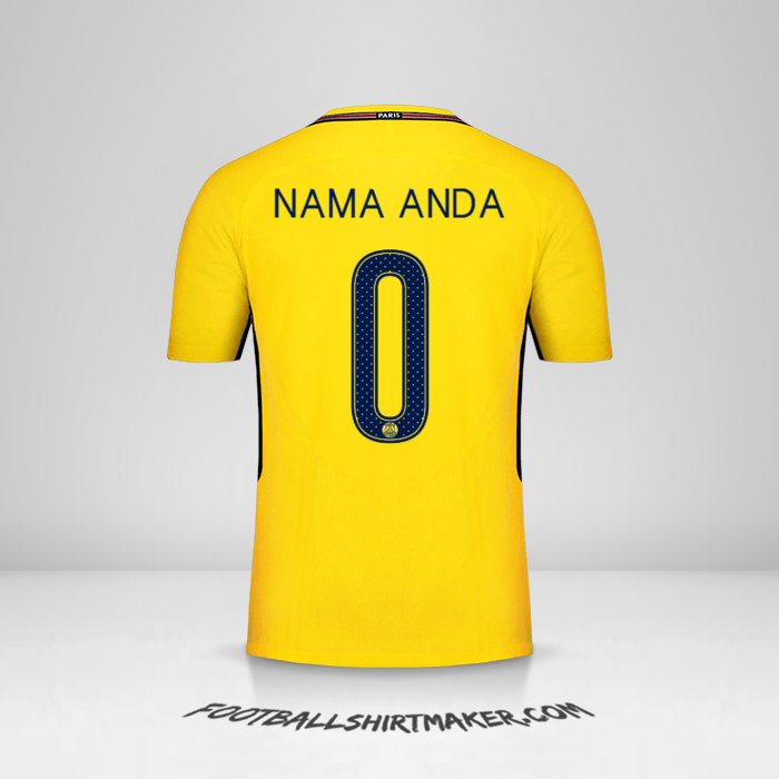 Jersey Paris Saint Germain 2017/18 Cup II -  nama anda - 0