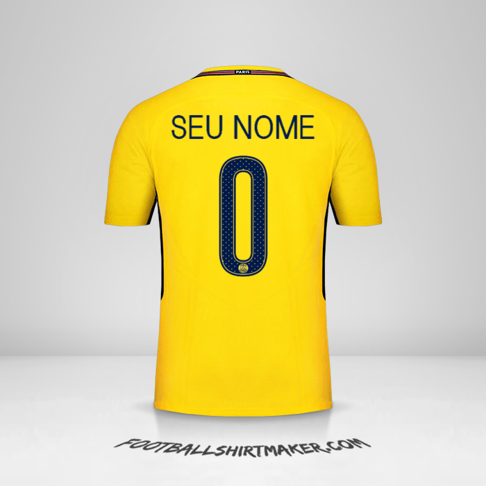 Camisa Paris Saint Germain 2017/18 Cup II -  seu nome - 0