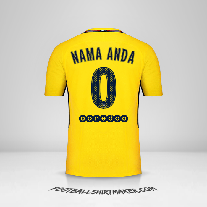 Jersey Paris Saint Germain 2017/18 II -  nama anda - 0