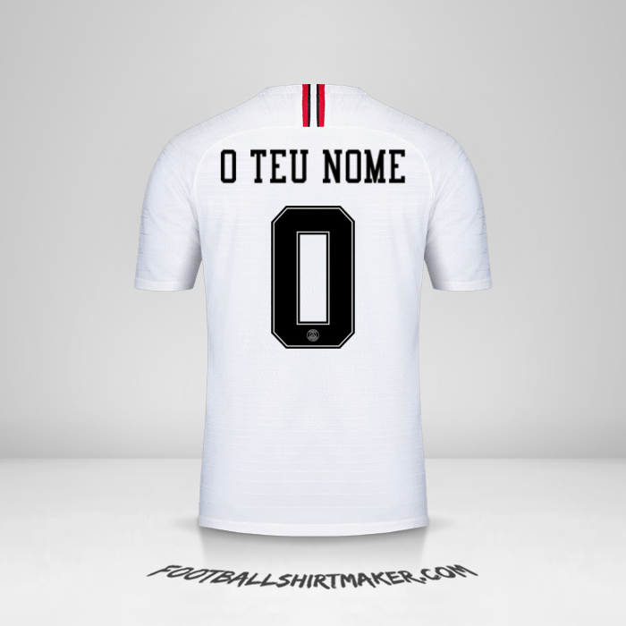 Camisola Paris Saint Germain 2018/19 Jordan II -  o teu nome - 0