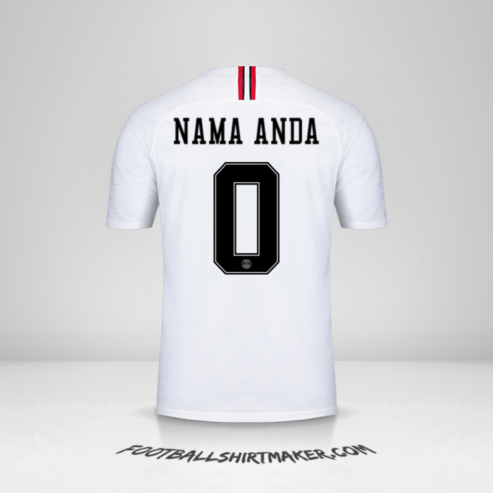 Jersey Paris Saint Germain 2018/19 Jordan II -  nama anda - 0