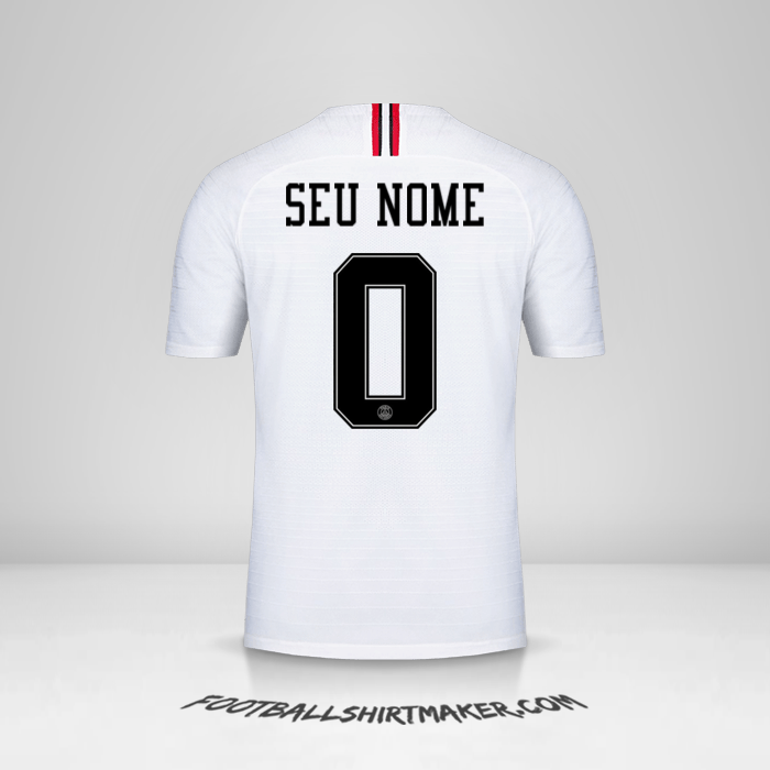 Camisa Paris Saint Germain 2018/19 Jordan II -  seu nome - 0