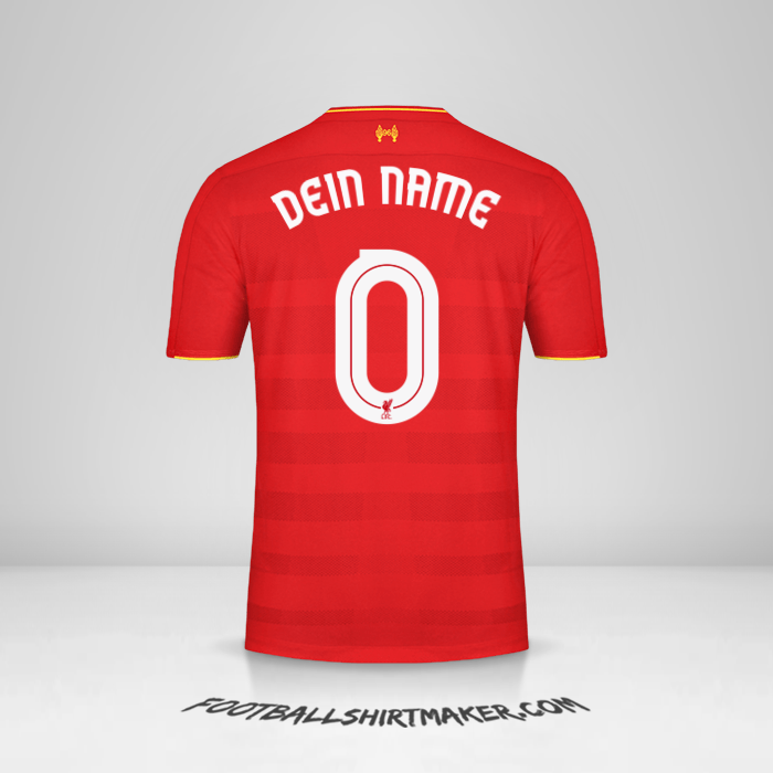 Trikot Liverpool FC 2016/17 Cup -  dein name - 0