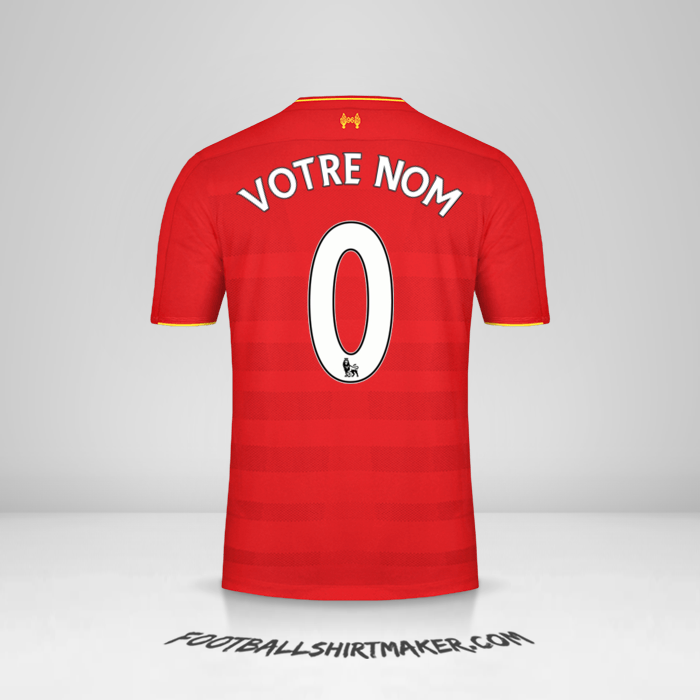 Maillot Liverpool FC 2016/17 -  votre nom - 0