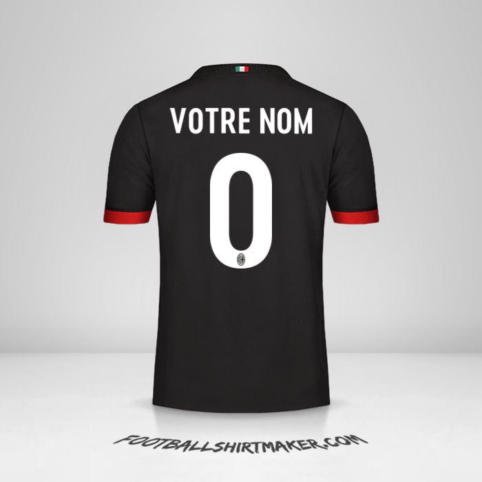 Maillot AC Milan 2017/18 III -  votre nom - 0