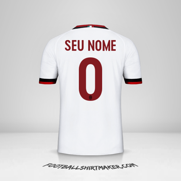 Camisa AC Milan 2017/18 II -  seu nome - 0