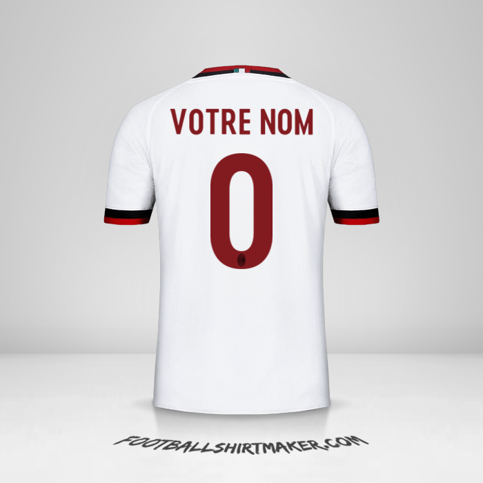 Maillot AC Milan 2017/18 II -  votre nom - 0