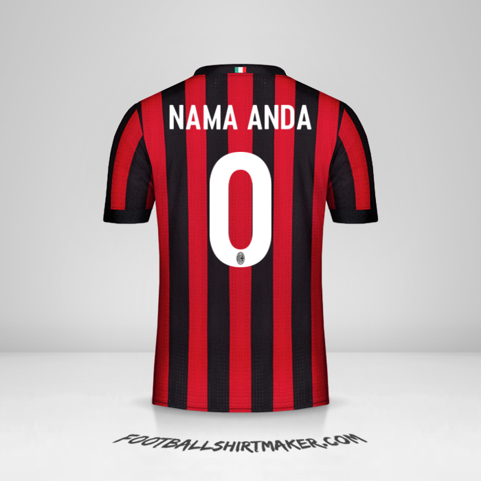 Jersey AC Milan 2017/18 -  nama anda - 0