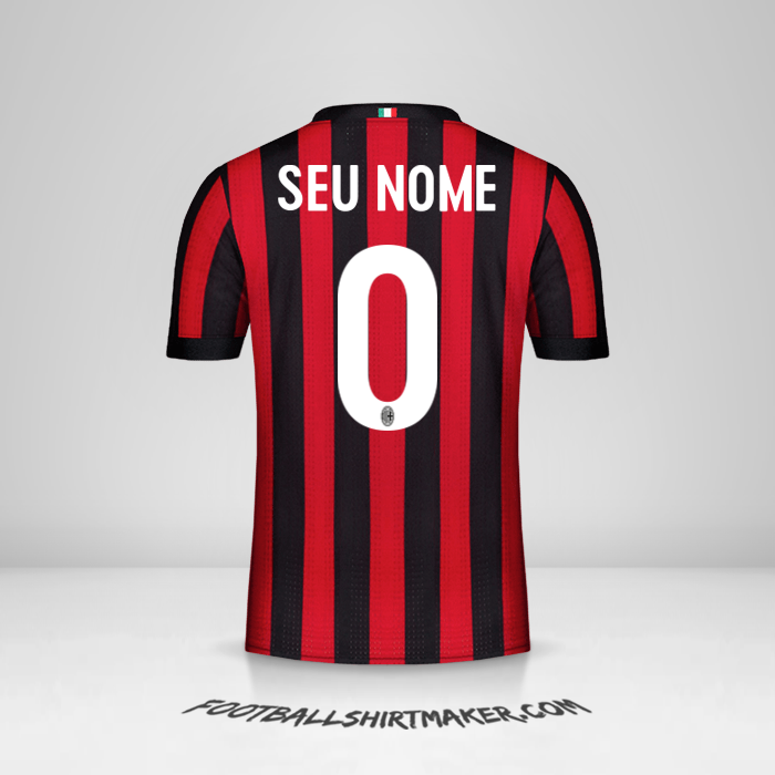 Camisa AC Milan 2017/18 -  seu nome - 0