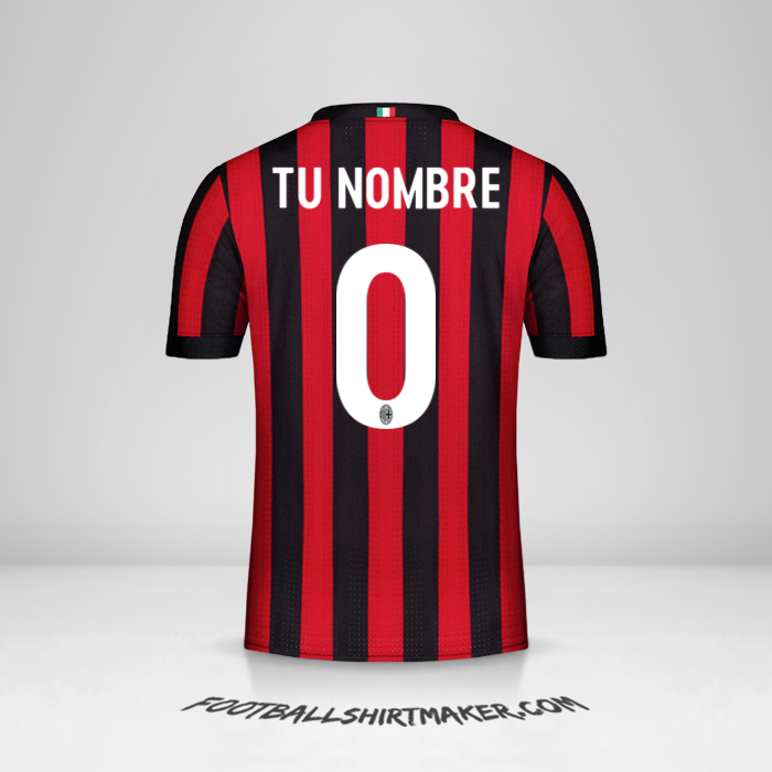 Jersey AC Milan 2017/18 -  tu nombre - 0